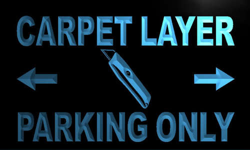Carpet Layer Parking Only Neon Light Sign